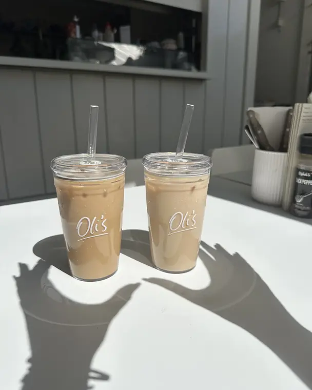 Cafe content in natural light