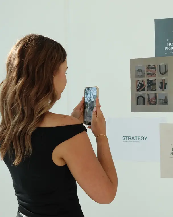 Filming against the concept wall