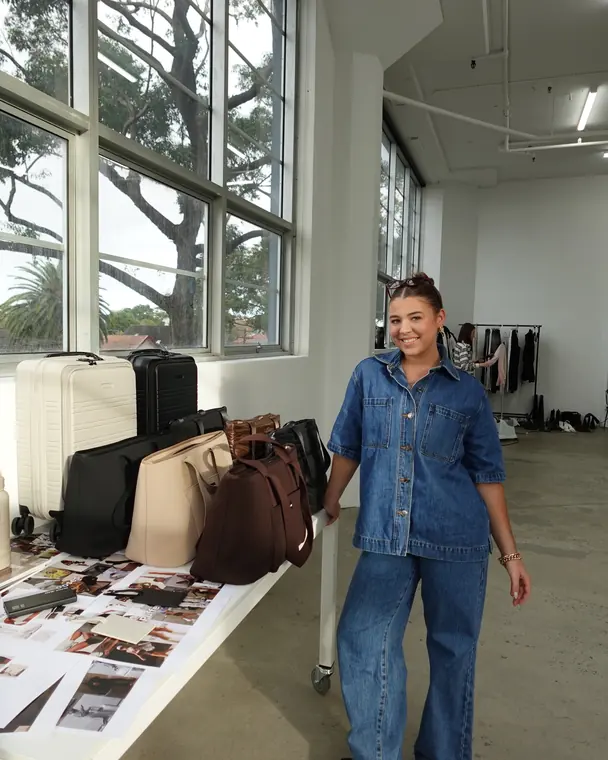 On set at a showroom shoot